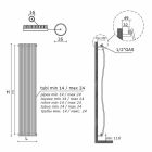 Radiador de banheiro vertical design moderno ondulado 1181 watts - Tucano Viadurini