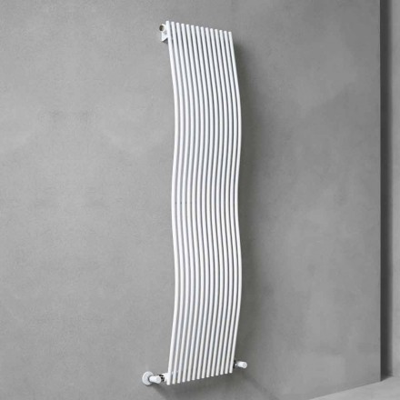Radiador de banheiro vertical design moderno ondulado 1181 watts - Tucano Viadurini