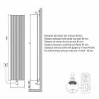 Radiador elétrico de parede de design vertical em aço 900 W - 1000 linhas Viadurini