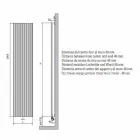 Radiador Hidráulico de Parede de Design Vertical em Aço 900 W - 1000 Linhas Viadurini