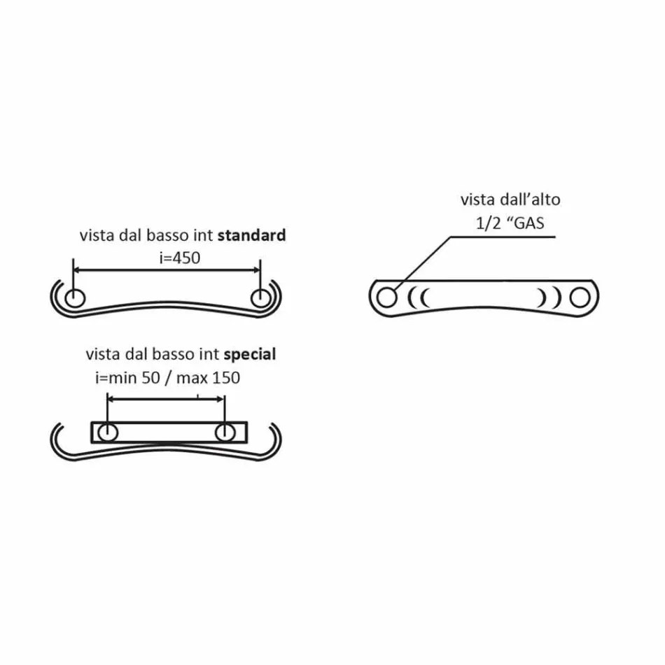 Radiador de projeto hidráulico vertical em alumínio até 1061 watts - curvado Viadurini