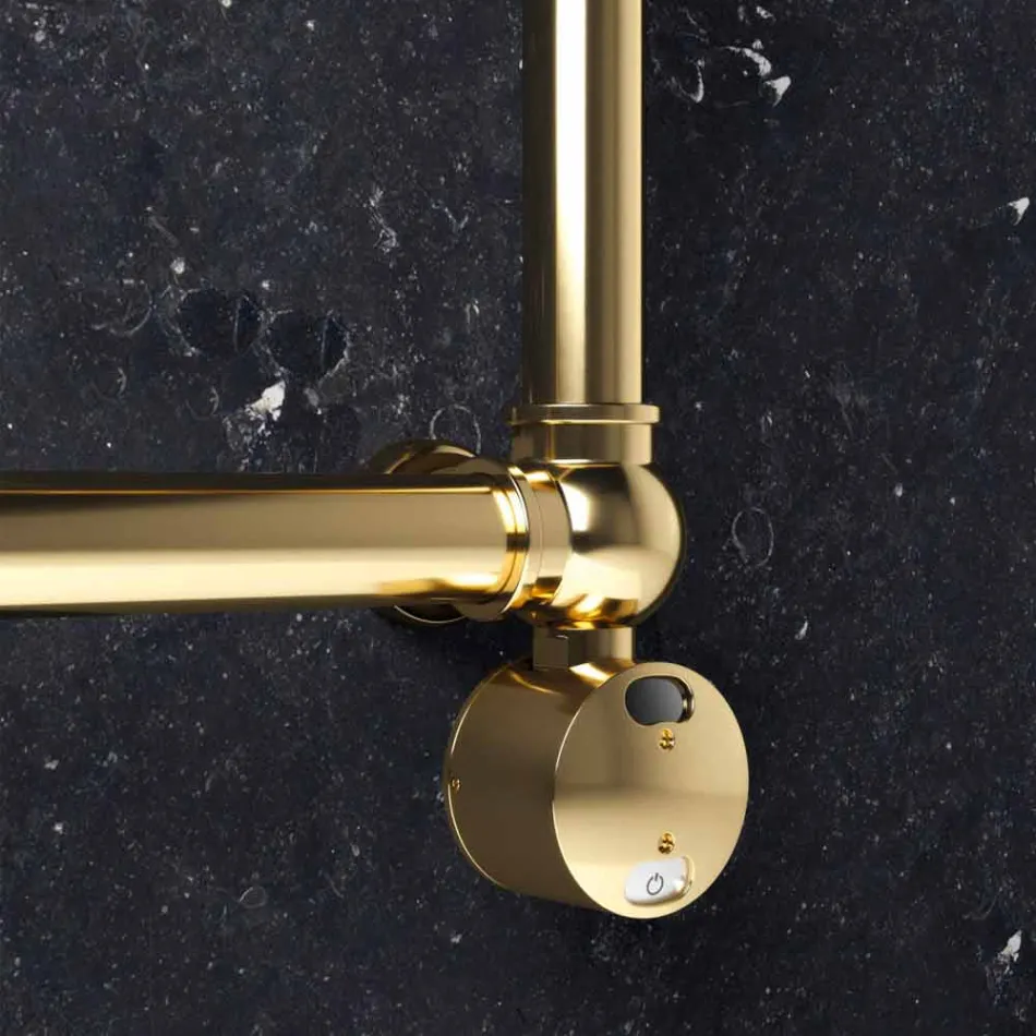 Radiador modular elétrico em cromo ou latão dourado a 200 W - Caesar Viadurini