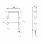 Radiador modular elétrico em cromo ou latão dourado a 200 W - Caesar Viadurini