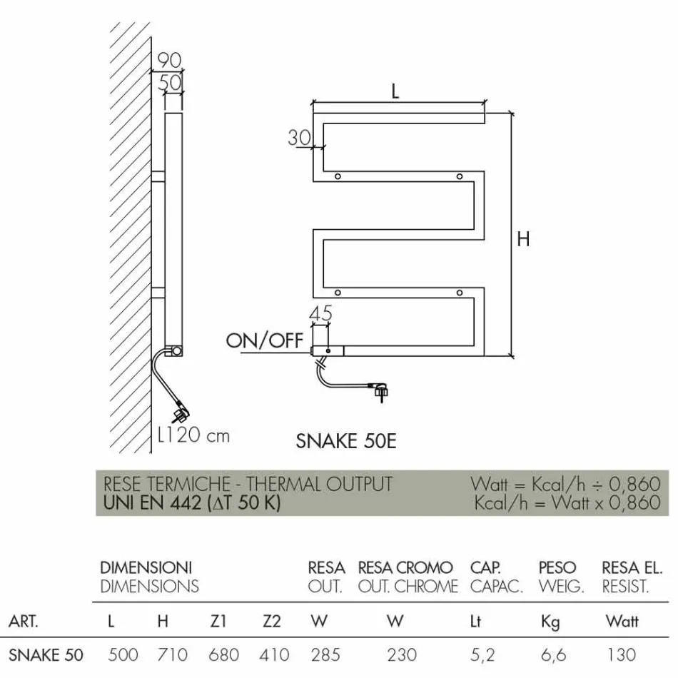 Radiador elétrico Chrome Snake by Scirocco H, design moderno Viadurini