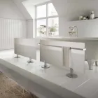 Radiador elétrico de design moderno no piso em vidro branco Star Viadurini