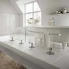 Design piso radiador elétrico em vidro transparente Star Viadurini