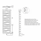 Radiador elétrico projetado para sala de estar ou banheiro com LED 1000 W - brilho Viadurini