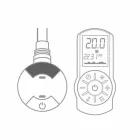 Radiador elétrico projetado para sala de estar ou banheiro com LED 1000 W - brilho Viadurini