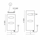 Radiador de Design Elétrico para Banheiro em Aço 6 Mede 1000 Watt - Máscara Viadurini