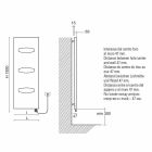 Radiador de Design Elétrico para Banheiro em Aço 6 Mede 1000 Watt - Máscara Viadurini