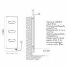 Radiador de Design Elétrico para Banheiro em Aço 6 Mede 1000 Watt - Máscara Viadurini