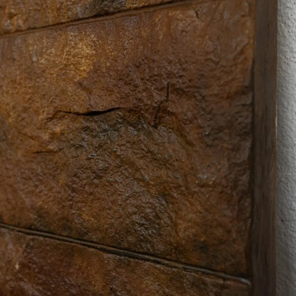 Radiador Elétrico Acabamento Corten em Pó Mármore Italiano - Terraa Viadurini