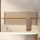 Radiador elétrico em aço carbono bege, fabricado na Itália - Solaris Viadurini