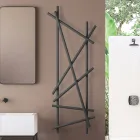 Radiador elétrico de aço com tubos de seção redonda fabricados na Itália - Random Viadurini