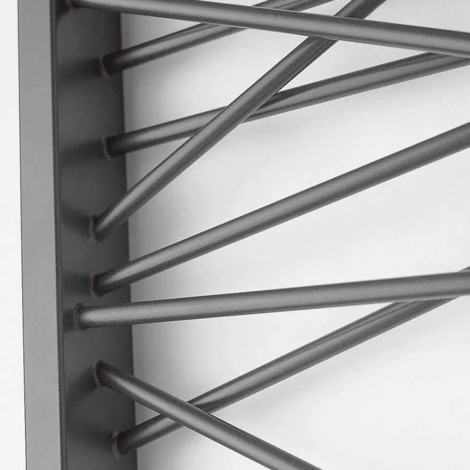 Aquecimento eléctrico em aço, estilo metropolitano Mikado Scirocco H Viadurini