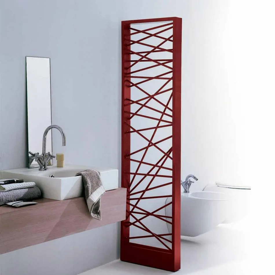 Aquecimento eléctrico em aço, estilo metropolitano Mikado Scirocco H Viadurini