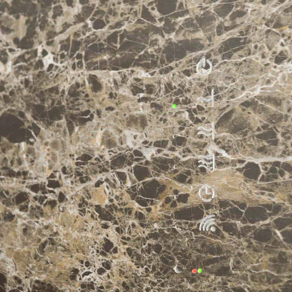 Radiador elétrico de vidro temperado com acabamento em pedra Jonny Viadurini