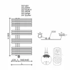 Radiador elétrico de parede de design moderno para banheiro 400 W - pavão Viadurini