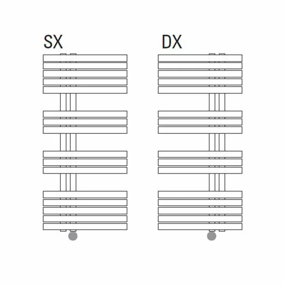 Radiador elétrico de parede de design moderno para banheiro 400 W - pavão Viadurini