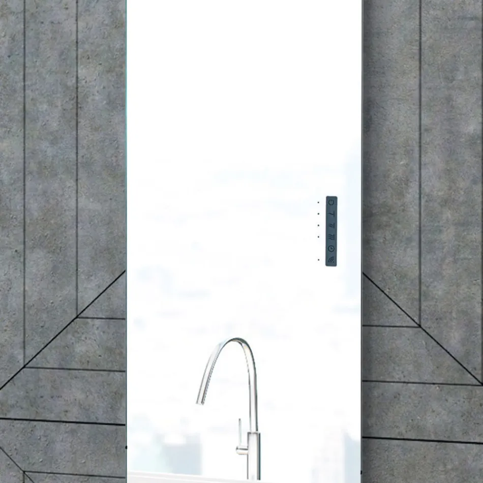 Radiador Elétrico Feito de Vidro e Alumínio Fabricado na Itália - Esmalte Viadurini