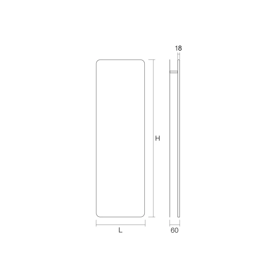 Radiador Elétrico Feito de Vidro e Alumínio Fabricado na Itália - Esmalte Viadurini