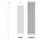 Aparelho elétrico de aquecimento vertical elétrico moderno contemporâneo por Scirocco H Viadurini