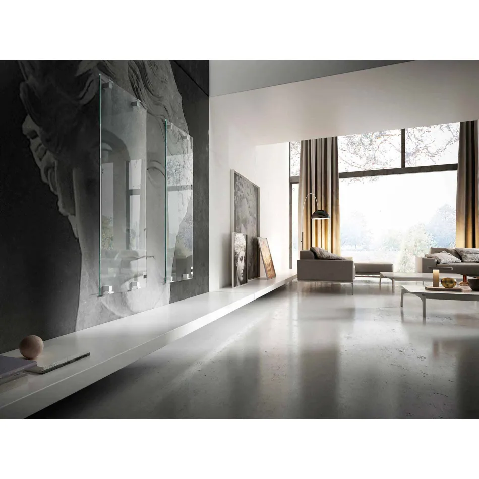 Design radiador decorativo eletro-cerâmica em vidro Star, fabricado na Itália Viadurini