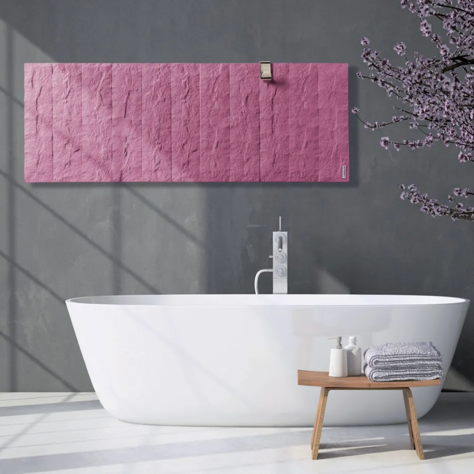 Radiador híbrido até 1400 Watt em pó de mármore italiano - Terraa Viadurini