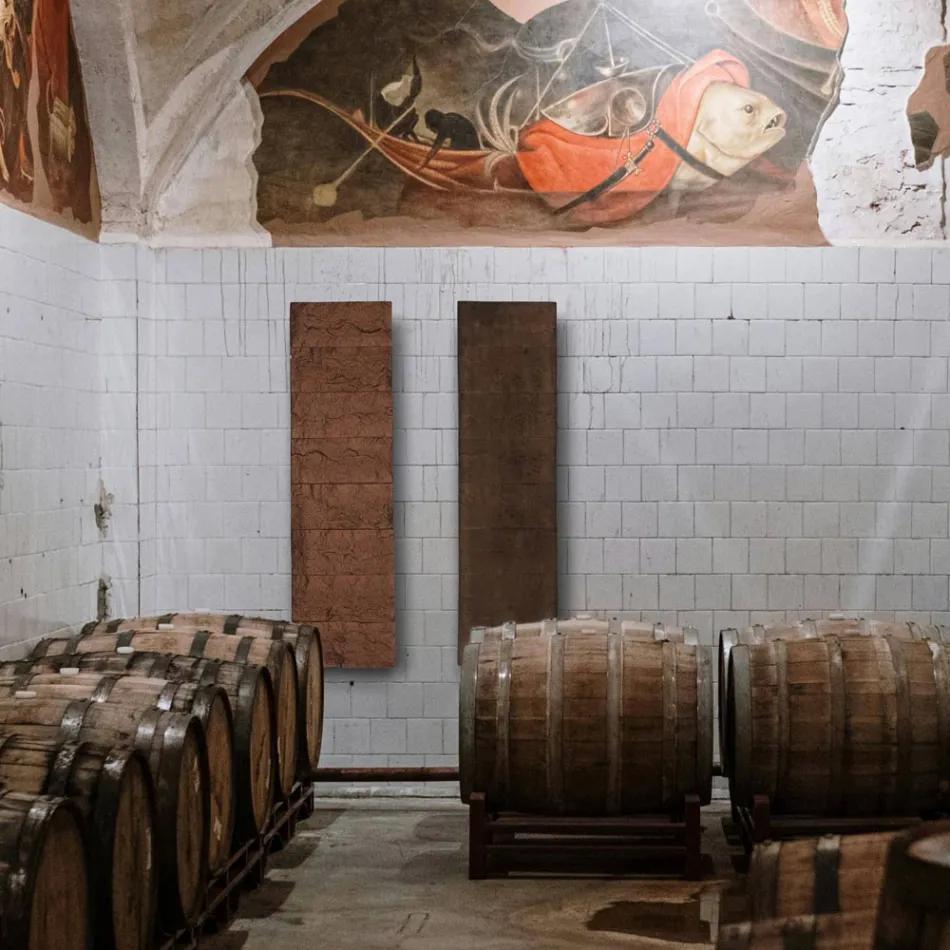 Radiador híbrido Brillo em mármore reciclado, fabricado artesanalmente na Itália. Viadurini