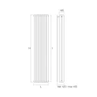 Radiador hidráulico com coletores horizontais e tubos verticais - Colomba Viadurini