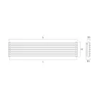 Radiador Hidráulico com Elementos de Seção Quadrada Simples Fabricado na Itália - Nougat Viadurini