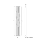 Radiador Hidráulico com Elementos Verticais Curvos Fabricado na Itália - Ribes Viadurini