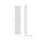 Radiador Hidráulico com Série Tripla de Elementos Verticais Fabricado na Itália - Cenci Viadurini