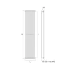 Radiador hidráulico com uma série de elementos verticais fabricados na Itália - carbono Viadurini