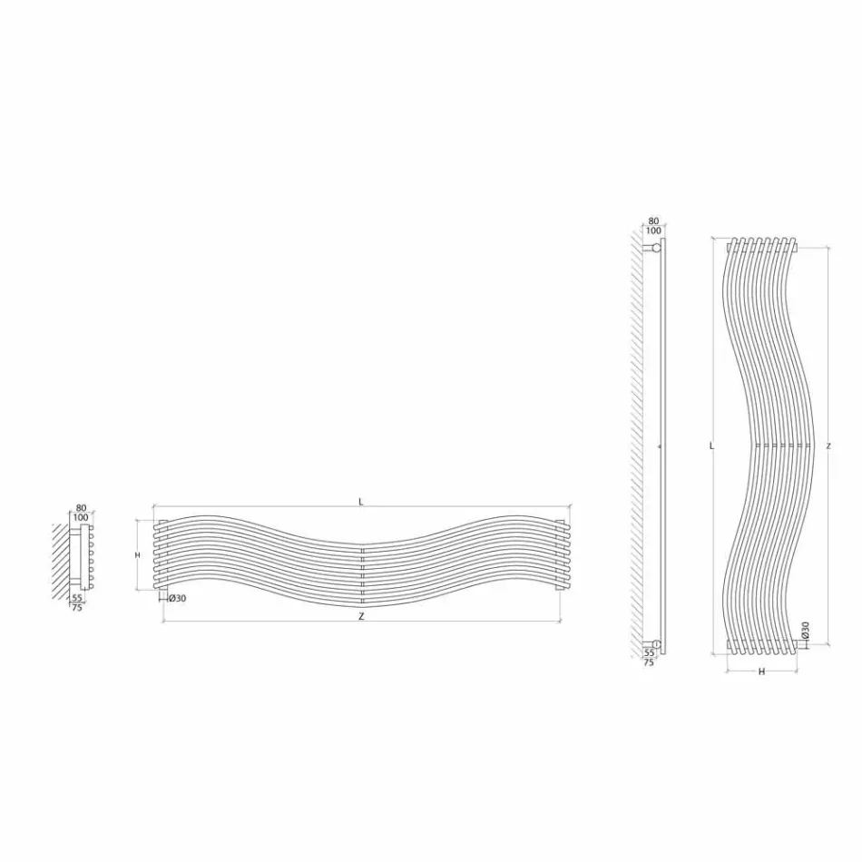 Onda de aço por Scirocco H Viadurini