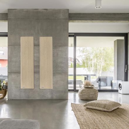 Radiador decorativo hidráulico com acabamento em pó de mármore italiano - Wood50 Viadurini