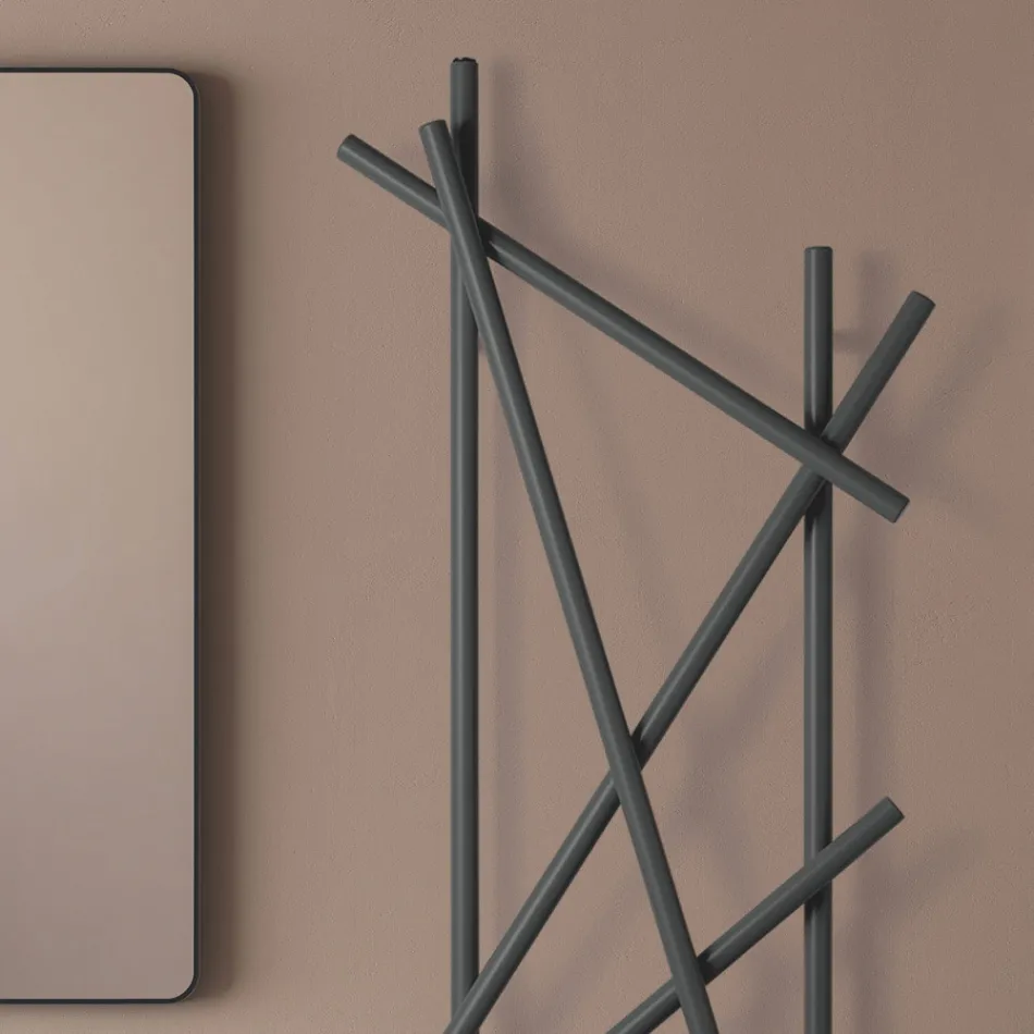 Radiador Hidráulico de Aço com Tubos de Seção Redonda Fabricado na Itália - Aleatório Viadurini