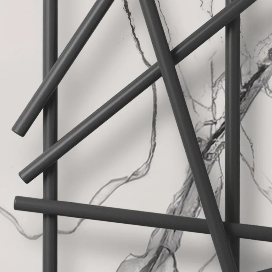 Radiador Hidráulico de Aço com Tubos de Seção Redonda Fabricado na Itália - Aleatório Viadurini