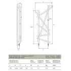 Radiador Hidráulico de Aço com Tubos de Seção Redonda Fabricado na Itália - Aleatório Viadurini