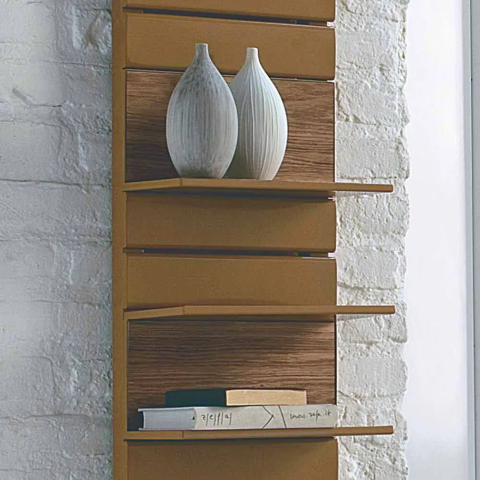 Aquecimento hidráulico em aço, prateleiras em carvalho, Utility Scirocco H Viadurini