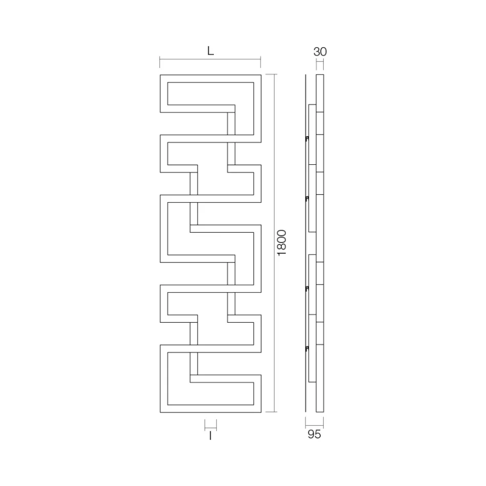 Radiador Hidráulico Fabricado em Aço Inoxidável Fabricado na Itália - Forno Viadurini