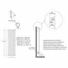 Radiador Hidráulico de Parede de Design Moderno de até 1224 Watt - Regolo Viadurini