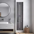Radiador em aço carbono com toalheiro, fabricado na Itália - Lux Viadurini