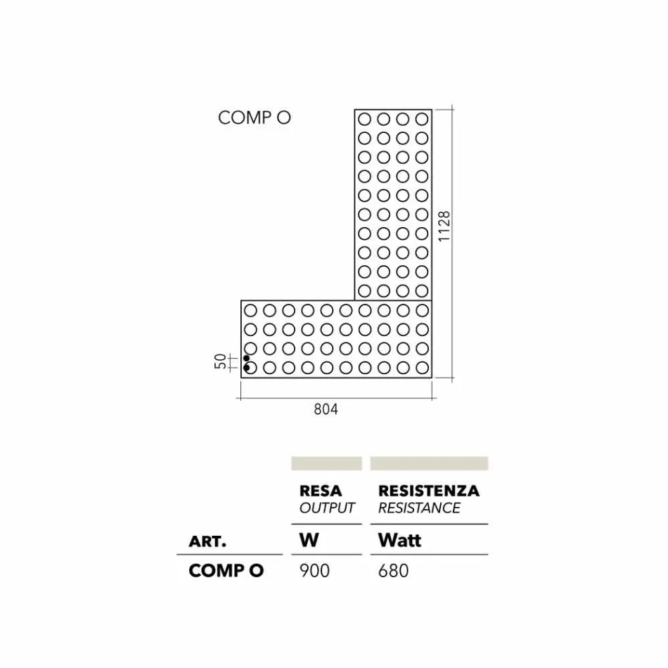 Dispositivo elétrico claro colorido elétrico moderno, tijolo por Scirocco H Viadurini