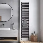 Radiador Lux Mixed com toalheiro em aço, fabricado na Itália. Viadurini