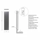 Radiador Hidráulico Moderno de Parede em Aço com Decoração de 839 Watts - Kelvin Viadurini