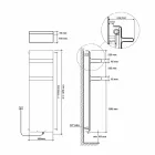 Radiador de toalha com design elétrico vertical de até 1000 watts - Rebel Viadurini