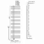Toalheiro elétrico aquecido em aço cromado design 700 W - Peacock Viadurini