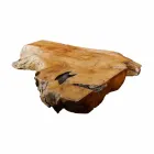 Tampo de banheiro suspenso em madeira maciça de teca, peça única - perfeito Viadurini