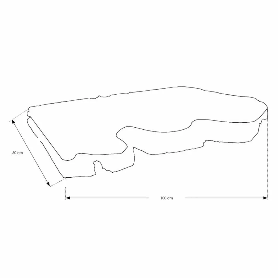 Tampo de banheiro suspenso em madeira maciça de teca, peça única - perfeito Viadurini